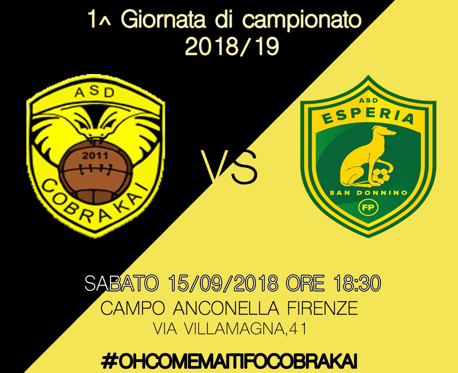 15/09/2018 Cobra Kai - Atletico Esperia