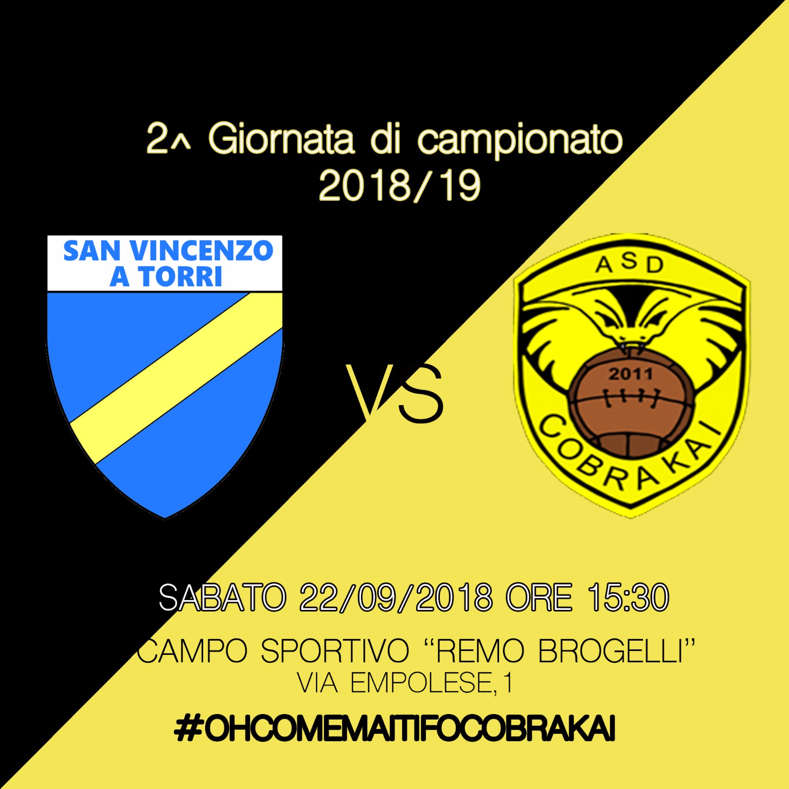 2&deg; Giornata di Campionato 18/19